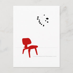 Mid Century Modern Love Postcard