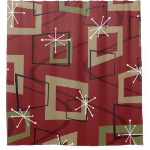 Mid Century Modern Maroon