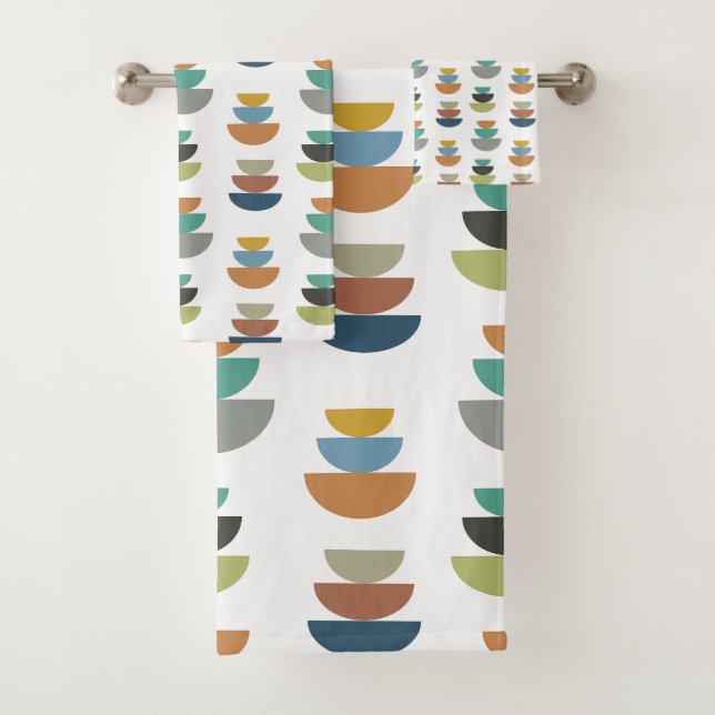 Mid-Century Modern Minimalism  Bath Towel Set (Insitu)