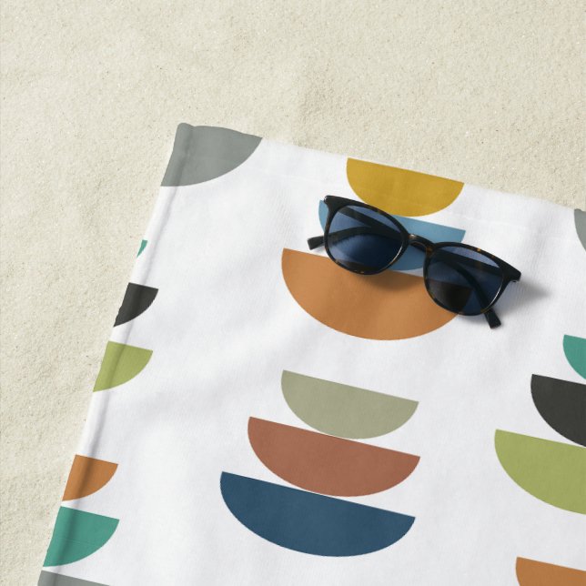 Mid-Century Modern Minimalism  Beach Towel (In Situ)