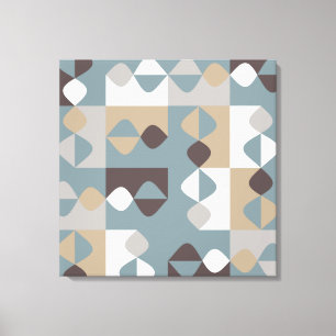 Mid Century Modern - Mint Chocolate Caramel Canvas Print