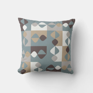 Mid Century Modern - Mint Chocolate Caramel Throw Pillow