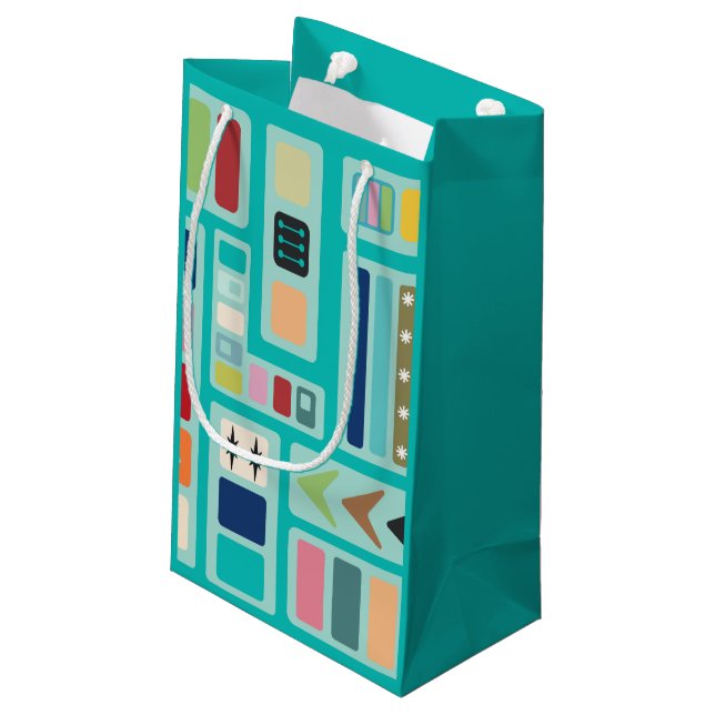 Mid-Century Modern Mix-up  Small Gift Bag (Back Angled)