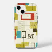 Mid Century Modern Monogram Personalized Retro