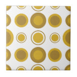 Mid-Century Modern Mustard Gold Circle Pattern Tile<br><div class="desc">Mid-century modern inspired design featuring vintage pattern of retro circles in a golden mustard colour palette on a white background. Simple, clean modern design. Create your own custom pattern by uploading a new image, or use the "contact this designer" button for help. To create your own patterned design: 1. Select...</div>