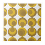 Mid-Century Modern Mustard Gold Retro Geo Pattern Tile<br><div class="desc">Mid-century modern inspired design featuring a seamless pattern of retro golden mustard circles on a white background. Simple, clean modern design. Create your own custom pattern by uploading a new image, or use the "contact this designer" button for help. To create your own patterned design: 1. Select personalize this template....</div>