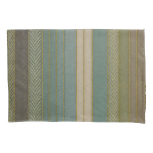Mid Century Modern Muted Stripes Print Pillowcase