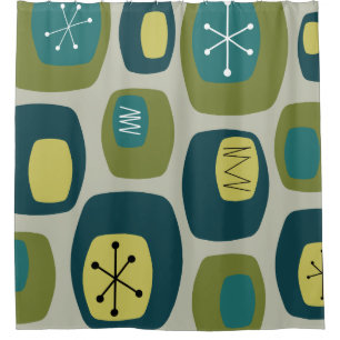 Mid Century Modern Oblongs Olive Green