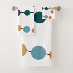 Mid-Century Modern Olives Bath Towel Set