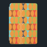 Mid Century Modern Orange Pattern iPad Mini Cover<br><div class="desc">Knock, knock. Who's there? Mid Century Modern Orange Pattern iPad Mini Cover! Hey, with a design this retro, you don't need a punch line. This perfectly mod pattern features a vibrant orange background and rows of an adorably kitschy shape in green, red, turquoise, black & white, and wood grain. The...</div>