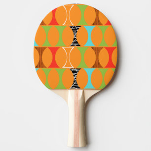 Mid Century Modern Orange Ping Pong Paddle
