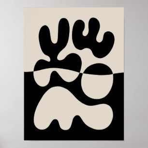 Mid Century Modern Organic Abstraction Poster