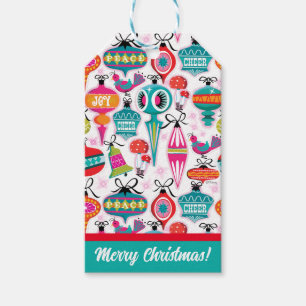 Mid-Century Modern Ornaments Christmas Gift Tags