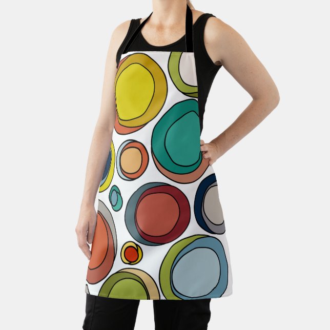 Mid-Century Modern Ovals Apron (Insitu)