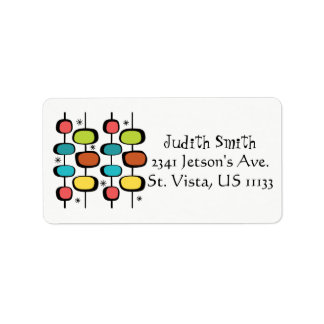 Mid Century Modern Ovals Spheres Starbursts MCM Label