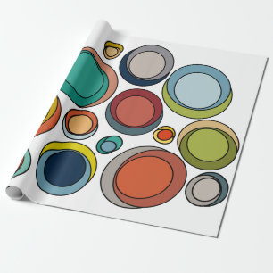 Mid-Century Modern Ovals Wrapping Paper