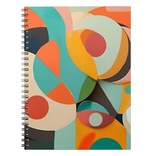 Mid Century Modern Painting, Various Colours Notebook (Front)