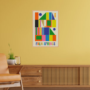 Mid Century Modern Palm Springs Retro Travel  Poster