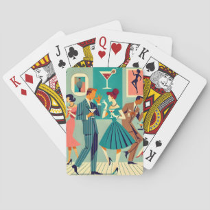 Mid Century Modern Party The Martini Dance Playing Cards