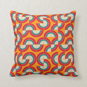 Mid-century modern pattern 2 throw pillow