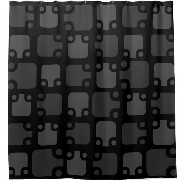 Mid Century Modern Pattern Black (Front)