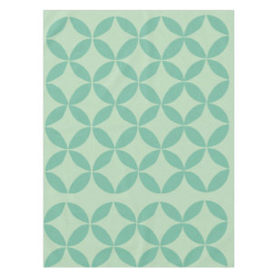 Mid Century Modern Pattern in Mint Green Art  Tablecloth