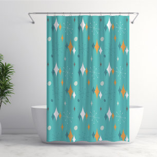 Mid Century Modern Pattern in Teal