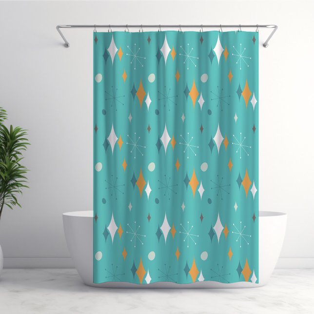 Mid Century Modern Pattern in Teal (Creator Uploaded)
