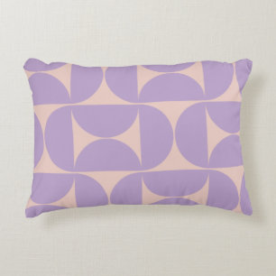 Mid Century Modern Pattern Lavender Accent Pillow