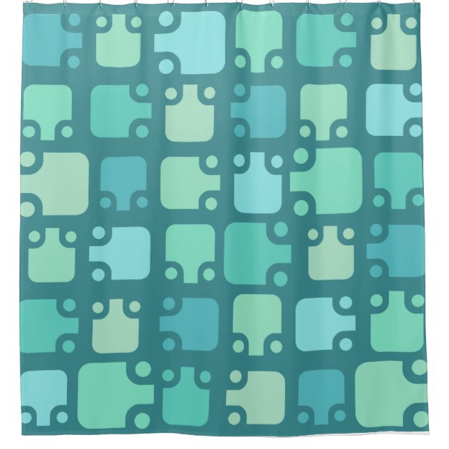 Mid Century Modern Pattern Ocean Blue (Front)