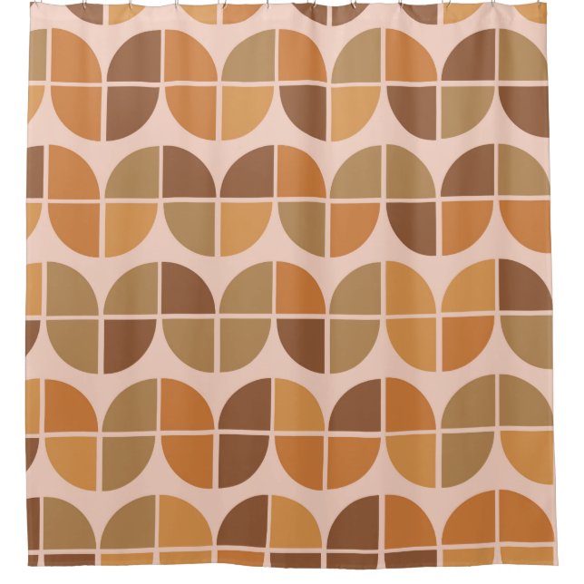  Mid Century Modern Pattern orange brown  (Front)