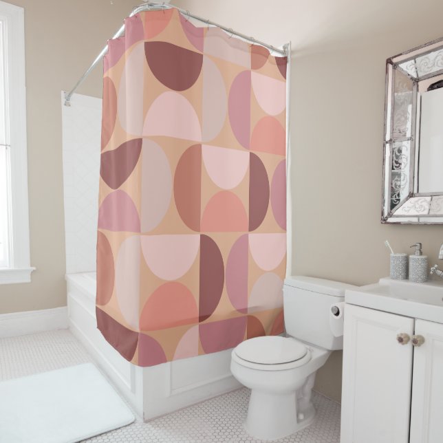 Mid Century Modern Pattern Peach Fuzz (In Situ)