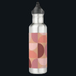 Mid Century Modern Pattern Peach Fuzz 710 Ml Water Bottle<br><div class="desc">Mid century modern pattern – abstract geometric shapes – minimalist pattern in peach fuzz – neutral earth tones.</div>