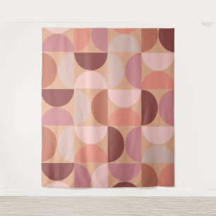 Mid Century Modern Pattern Peach Fuzz Tapestry
