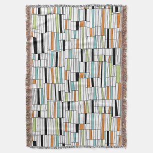 Mid Century Modern Pattern Throw Blanket