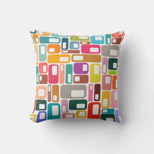 Mid-Century Modern Pattern Throw Pillow