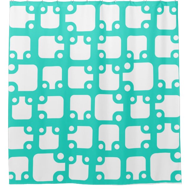 Mid Century Modern Pattern Turquoise 2 (Front)