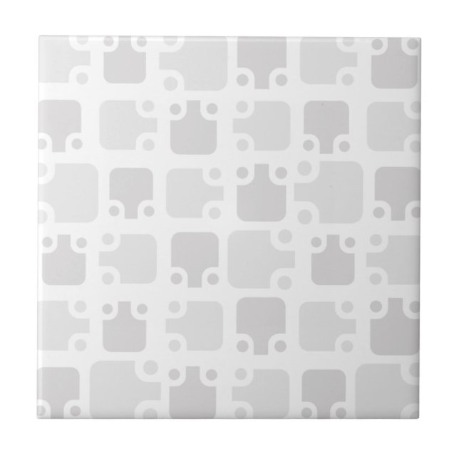 Mid Century Modern Pattern White Tile (Front)
