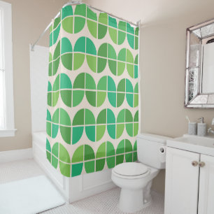  Mid Century Modern  Pattern with geometric green 
