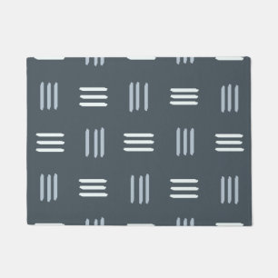 Mid Century Modern Patterned Lines (Slate) Doormat
