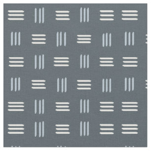 Mid Century Modern Patterned Lines (Slate) Fabric