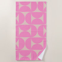 Mid Century Modern Peach And Pink Preppy Pattern
