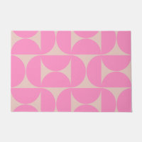 Mid Century Modern Peach And Pink Preppy Pattern