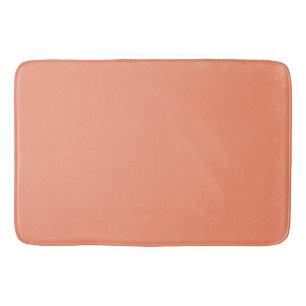 Mid Century Modern Peach Solid Bath Mat