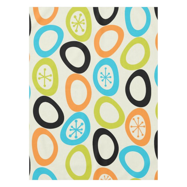 Mid Century Modern Pebbles 3 Tablecloth (Front)