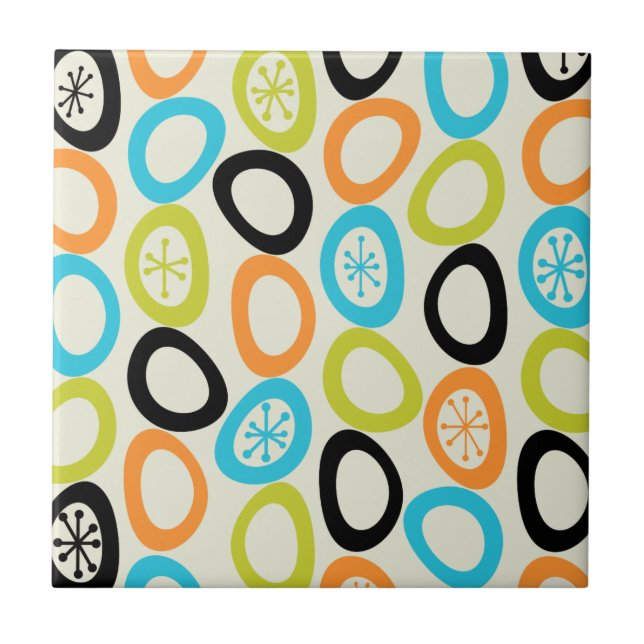 Mid Century Modern Pebbles 3 Tile (Front)