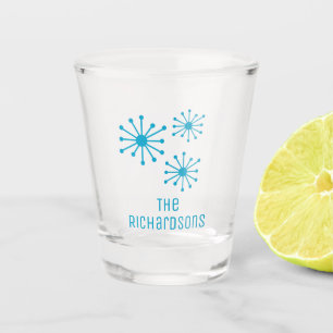 Mid Century Modern Personalized Atomic Age Retro  Shot Glass