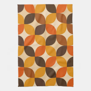 Mid century Modern Petal Pattern Kitchen Towel