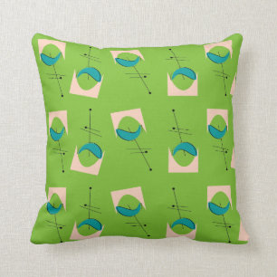 Mid-Century Modern Pillow Abstract Boomerangs 25