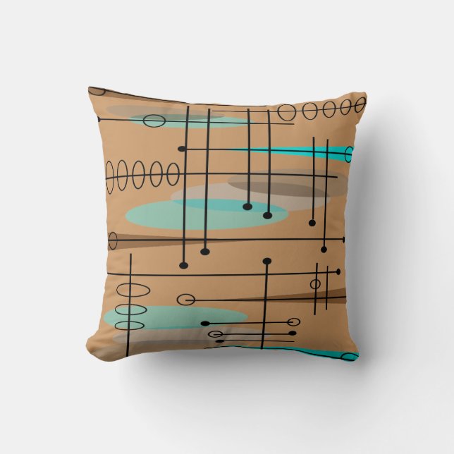 Mid-Century Modern Pillow Atomic 11 (Front)